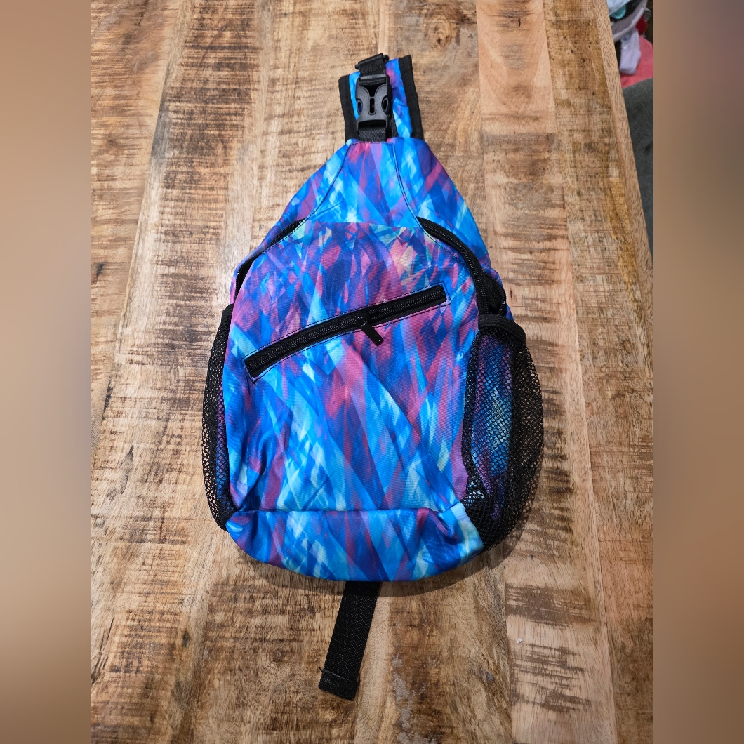 Blue And Purple Crossbody Backpack